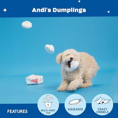 BarkBox Andi's Dumplings 4-in-1 Interactive Plush Dog Toy - Image 4