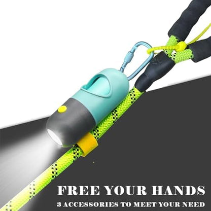 YUCHIYA Dog Poop Bag Holder Dispenser with LED Flashlight(Crystal Blue) - Image 3