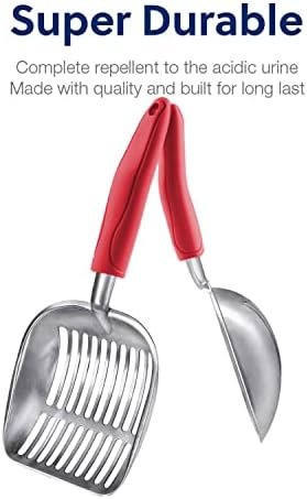 WePet Cat Litter Scoop, Aluminum Alloy Sifter, Kitty Metal Scooper, Deep Shovel, Long Handle, Poop Sifting, Kitten Pooper Lifter, Durable, Heavy Duty, for Litter Box - Image 5