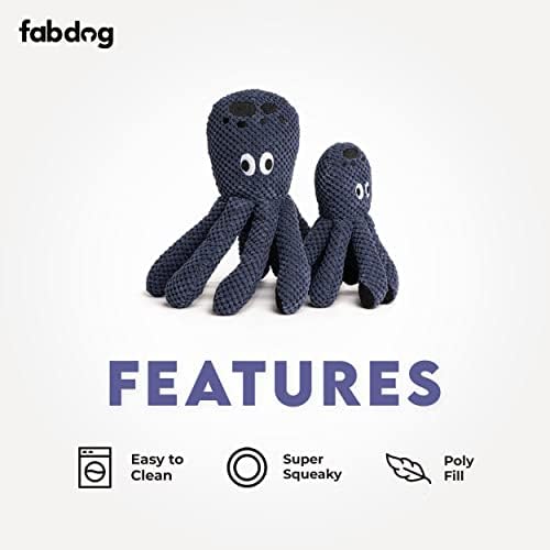 fabdog Floppies Plush Dog Toy - Cute & Durable Squeaky Dog Toys - Best Squeak Toy for Puppies and All Breeds | Ideal Pet Gift| Large Octopus - Image 3
