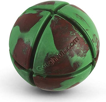 Goughnuts – Virtually Indestructible Ball - Guaranteed Dog Chew Toys for Aggressive Chewers Like Pit Bulls, German Shepherds, and Labs from 30-70 Pounds - Tough and Durable Natural Rubber - Green by Goughnuts