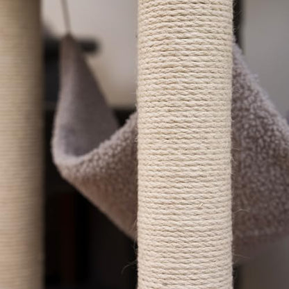 Cat Tree 67in Cat Tower Scratching Post for Cats Tree Tower Furniture for Cats Plush Multi-Level Cat Condo (Gray) - Image 5