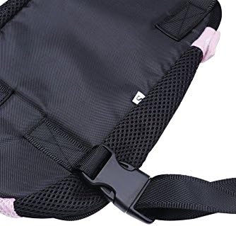 Pet Dog Puppy Cat Carrier Five Holes Backpack Double Shoulder Straps Canvas Cotton Front Chest Backpack Bag(Black, Small) - Image 3