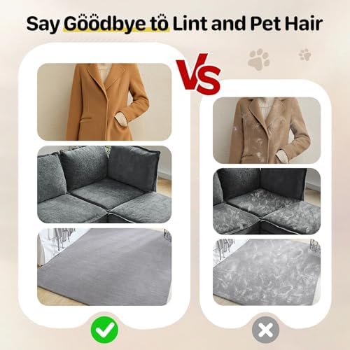Electrostatic Pet Hair Remover Glove, Teal Mesh Fabric and Black, Reusable Dog Cat Hair Removal Tool for Furniture, Clothing, Car Seats (2 Pack) - Image 2