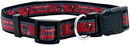 Pets First NFL Tampa Bay Buccaneers Licensed PET COLLAR, Medium - Heavy-Duty, Strong, and Durable Dog Collar. Available in 31 Football Teams and 4 Sizes by PETSFIRST