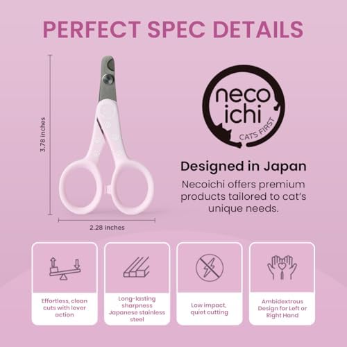 Necoichi Purrcision Stainless Steel Cat Nail Clipper, Made in Japan (Lilac) - Image 2