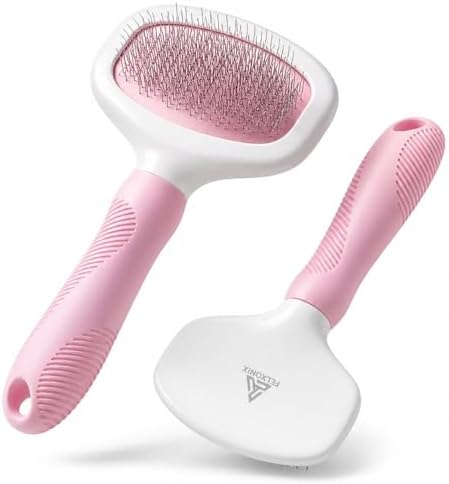 Pink Deshedding Slicker Brush for Long and Short Hair Dogs by Unknown