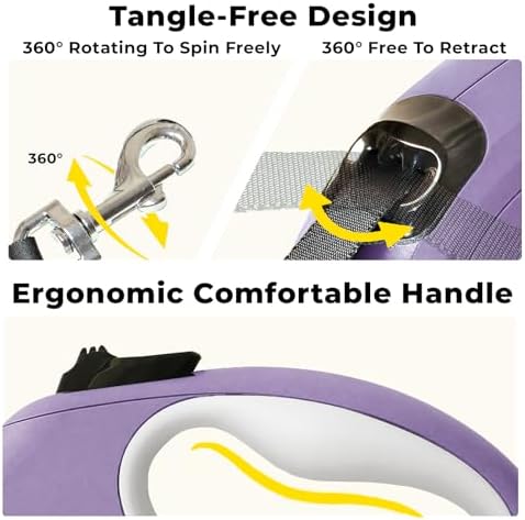 Retractable Dog Leash 16ft for Small & Medium Dogs Up to 55 lbs - Image 3