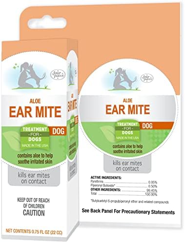 Four Paws Healthy Promise Aloe Ear Mite Treatment for Dogs, 0.75 oz by FourPaws