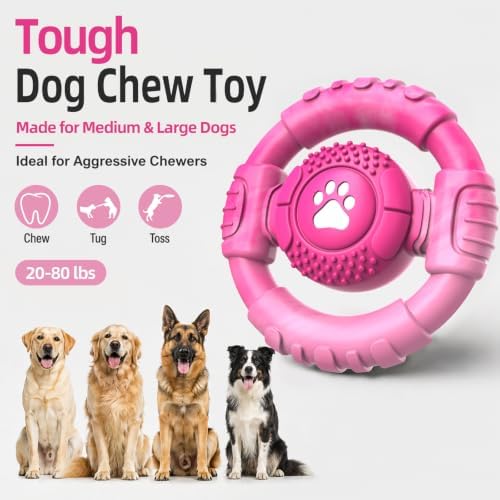Pamlulu Tough Dog Toys for Aggressive Chewers, Indestructible Dog Toy for Large Dogs, Nylon Chew Toys for Medium Large Breed, Interactive Dog Toys to Keep Them Busy, Dog Birthday - Image 2