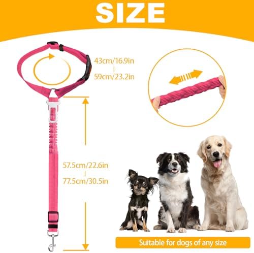 2-Pack Dog Car Seat Belt, 3-in-1 Headrest-Mounted Dog Seatbelt for Car, Adjustable Nylon Pet Safety Leash with Elastic Buffer & Reflective Stitching, Durable Car Harness for Dogs Fits Most Vehicles - Image 2