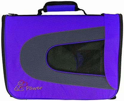 Pawer 18” x 11”x 11” Soft-Sided Foldable Airline Approved Pet Carrier for Cat, Puppy and Small Dog, Washable 600D Oxford Fabric, with Handle and Strap for Carry, Multiple Colors Available - Image 3