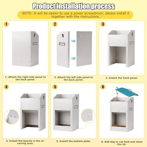 PKNYBZN Automatic Dog & Cat Feeder, 14L Outdoor Gravity Dog Feeder Use - Image 4