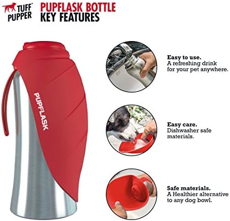 PupFlask Large Dog Water Bottle, Portable Stainless Steel Travel Bowl - Image 2