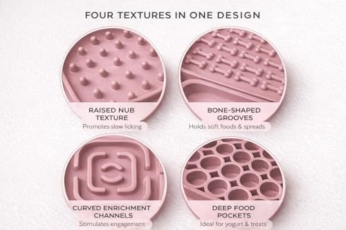 Hearth & Paw Silicone Lick Mat for Dogs, Blush Pink - Image 4