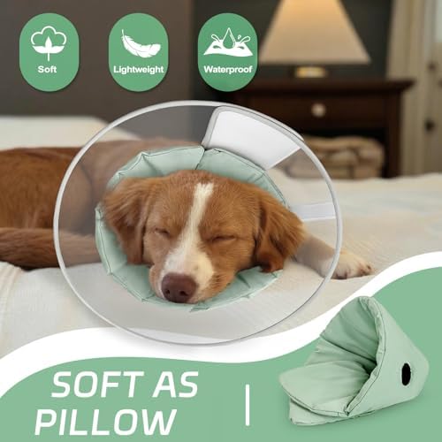 Dog Cone Collar with Soft Liner to Stop Licking, Elizabeth Recovery Collar After Surgery for Large Medium Dogs, Comfortable Pet Head Cone Alternative for Neutering Spay Injury - Image 3