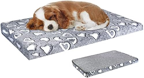 VANKEAN Reversible Cool/Warm Crate Mat Waterproof Washable Firm S-XXL Grey by VANKEAN