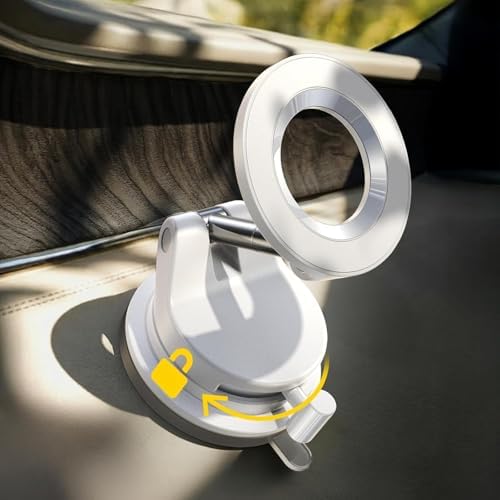 LISEN for MagSafe Car Mount [3800gf Strong Magnet&90+LBS Suction] 360 Adjustable Vacuum Magnetic Phone Holders for Your Car, for iPhone 18 Pro Max 17 16 15 14 13 12 Plus Air for Shower All Smartphone by Lisen