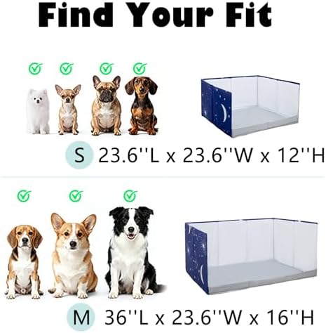 Dog Grass Pad with Tray,Foldable Dog Litter Box with High Walls,Odor Free Artificial Grass Pad for Dog Potty,No Assembly,No Spill, Waterproof, Easy to Clean (Black Star, S-23.6''Lx23.6''Wx12''H) - Image 5