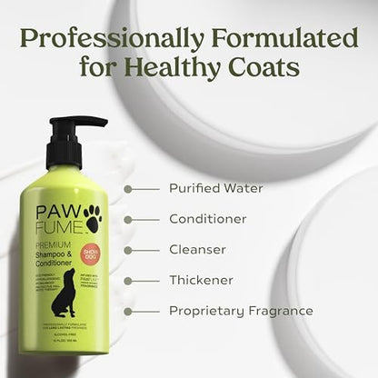 PAWFUME Deshedding Dog Shampoo and Conditioner, Show Dog, 1-Pack - Image 6
