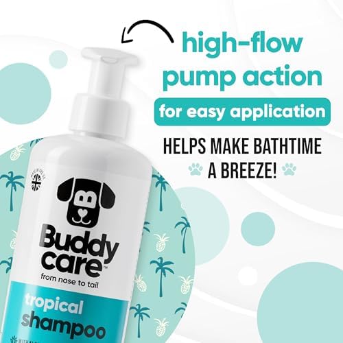Tropical Dog Shampoo by Buddycare | Deep Cleansing Shampoo for Dogs | Tropical Scented | with Aloe Vera and Pro Vitamin B5 (50.72oz) - Image 6