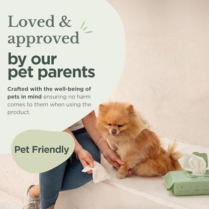 Nina Woof Dog Wipes – Fragrance-Free, Alcohol-Free, Hypoallergenic Pet Grooming Wipes with Aloe Vera, Biodegradable, for Dogs & Cats: Paws, Face, Ears & Butt – (70 Count) - Image 5