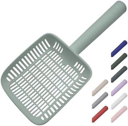 TypeC Cat Litter Scoop - Small Holes (0.11in) Big Size Scooper - Long Handle & Easy Cleaning - Hanger for Litter Box by CATSTAG