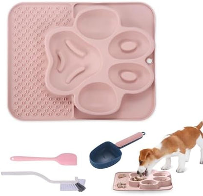 Silicone Lick Mat for Dogs with Suction Cups, Slow Feeder Dog Bowls & Dog Lick Mat for Anxiety Relief, Snuffle Mat for Dogs, Dog Food Bowl & Cat Food Bowl, Slow Feeder Cat Bowl for Wet & Dry Treats by Unknown