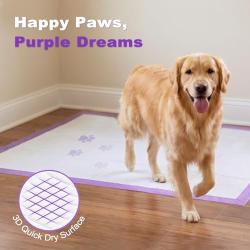 MIZOK Dog Pee Pads Wee Wee Pads Lavender Odor Control XXL 36x36in 30Ct - Image 2