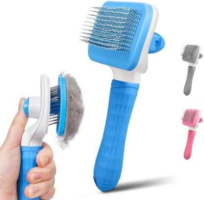 Dog & Cat Brush, Self Cleaning Slicker Brush for Pets Shedding by PWOD