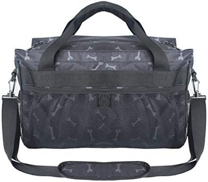 MYDAYS Dog Travel Bag, Pet Luggage Suitcase Weekend Tote Carrier with Collapsible Bowl, Pet Luggage Suitcase Weekend Tote Carrier with Collapsible Bowl (Black) - Image 2
