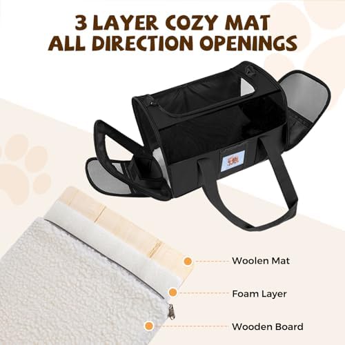 Large Soft Cat Carrier Up to 28 Lbs, Washable Pet Bag Medium to Big Pets - Image 2