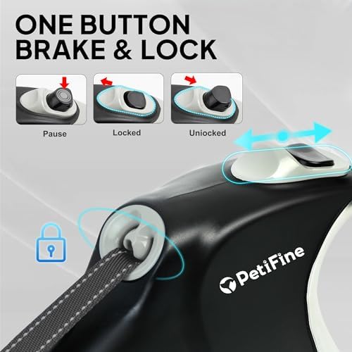 Upgraded Retractable Dog Leash for Large Dogs up to 50kg,8m Reflective Tape - Image 4