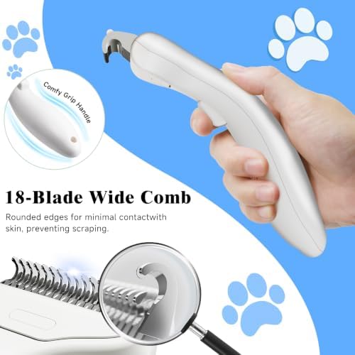Pet Steam Brush for Dogs & Cats, 3-in-1 Shedding Grooming Tool - Image 3
