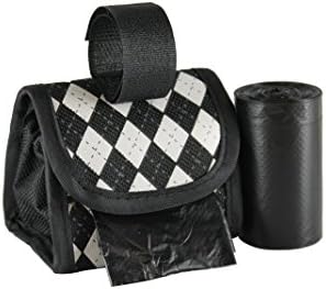 Five Star Pet Purse Dispenser with 2 Rolls Refill Bags (White Black Argyle) by Five+Star+Pet