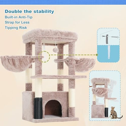 Hey-brother Cat Tree Tower with Large Platform, Spacious Condo, MPJ060MU - Image 7