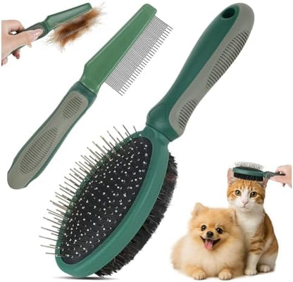 2PCS Pet Grooming Brush and Deshedding Comb Tools for Dogs Cats by Unknown