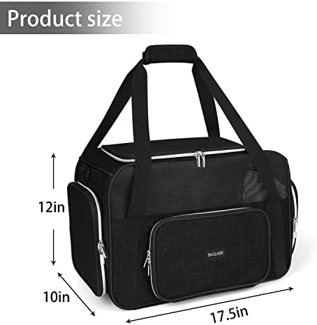 BAGLHER Pet Travel Carrier, Cat Carriers Dog Carrier for Small Medium Cats Dogs Puppies, Airline Approved Small Dog Carrier Soft Sided, Collapsible Puppy Carrier. Black - Image 2