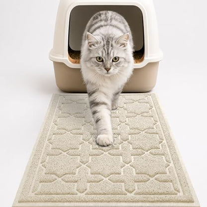 Yimobra Cat Litter Mat, Waterproof Litter Trapping Mat, 24x20, Beige by Yimobra