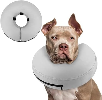 Supet Inflatable Dog Cone Collar Alternative After Surgery, Dog Neck Donut Collar Recovery E Collar for Neuter, Soft Pet Cone for Small Medium Large Dogs by Supet
