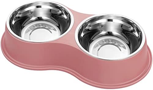 Epetslove Stainless Steel Dog Bowls Double Non-Slip Dog Water and Food Bowl by EpetsLove