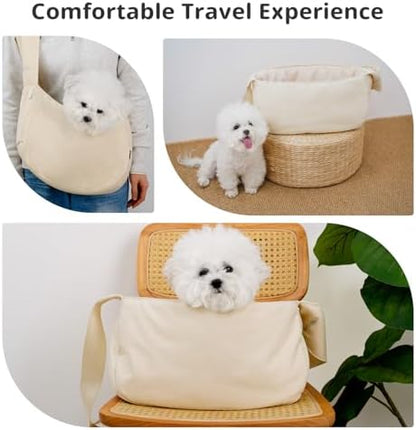 ONECUTE Dog Sling Carrier 15 lbs, Small Dog Carrier Sling for Cat & Puppies - Image 5
