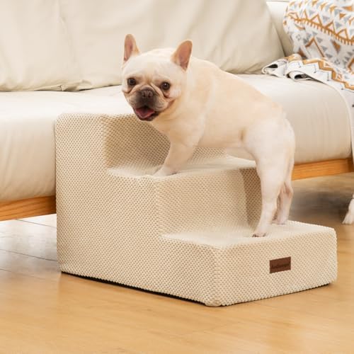 Aodisman Dog Stairs for Small Dogs,Wider 3-Step Pet Steps for Couch & Bed - Image 2