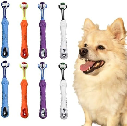 Orgrimmar 8 Pcs 3-Sided Pet Toothbrush Dog Cat Mouth Dental Teeth Care by Orgrimmar