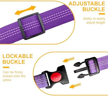 2-Pack Dog Car Seat Belt, 3-in-1 Headrest-Mounted Dog Seatbelt for Car, Adjustable Nylon Pet Safety Leash with Elastic Buffer & Reflective Stitching, Durable Car Harness for Dogs Fits Most Vehicles - Image 6