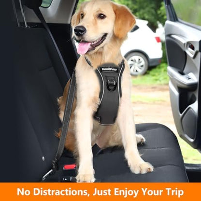 VavoPaw Dog Seat Belt Vest Harness for Car, 2 in 1 Seatbelt Buckle - Image 7
