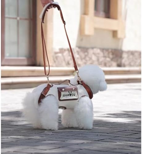 Wakytu Dog Lift Harness Dog Carrier VES Harness Adjustable Leash with Small Puppy Treat Bag,Fits Most Cars,XS - Image 3