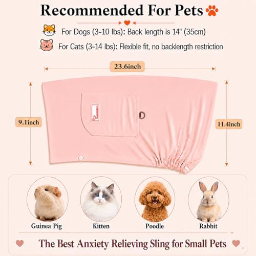 Ice Silk Dog Sling Carrier, Adjustable Safety Strap - Image 3