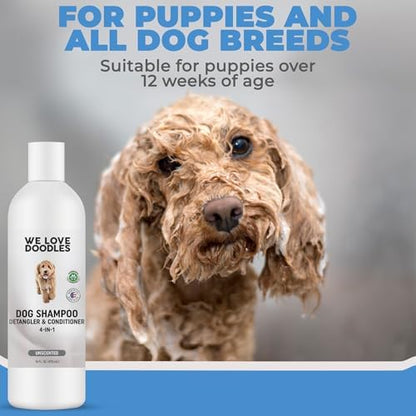 Dog Shampoo Conditioner & Detangler, Hypoallergenic Tearless Unscented 16OZ - Image 4