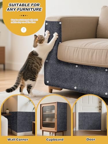 2PCS 39.4"x15.8" Cat Scratch Furniture Protector - Dark Gray - Image 6
